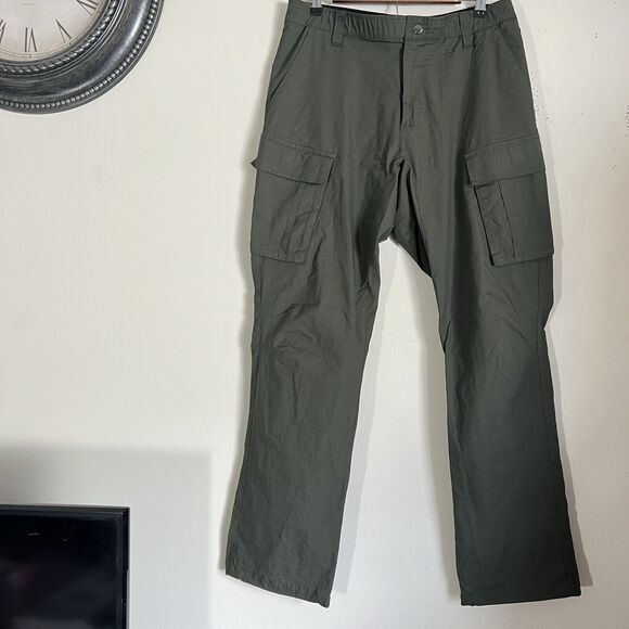BYLT Men’s Green Cargo Pants 34X32 Cotton Spandex NEW - Picture 7 of 7